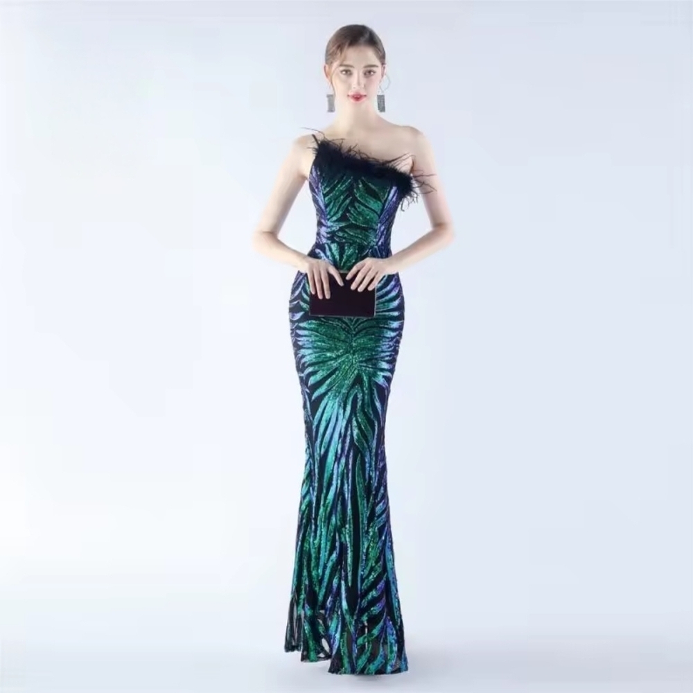 Elegant Green Wedding Dress